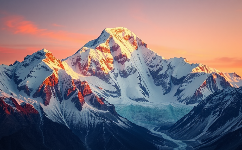 A dramatic Himalayan ridge showing layered rock formations uplifted by tectonic collision.