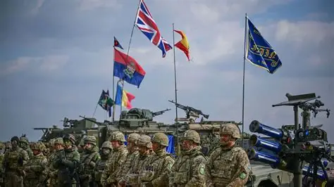 “Military vehicles positioned near the Ukrainian border during exercises, illustrating rising tensions in Eastern Europe