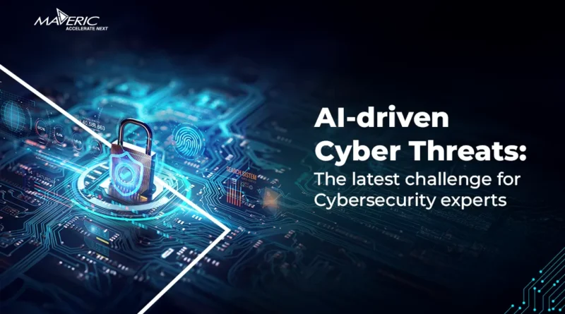 Digital padlock on a glowing circuit board representing AI‑driven cyber threats and advanced cybersecurity challenges.