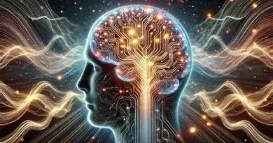A stylized human brain glowing with neural pathways and digital circuits, visually representing Extreme Neuroplasticity in the age of AI.