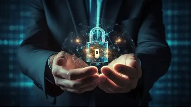 Big Tech antitrust regulation illustrated through a digital padlock symbolizing data protection and platform accountability.