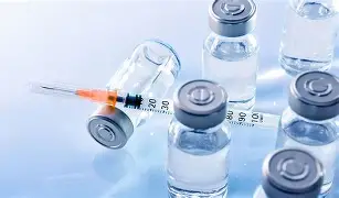 Personalized mRNA Cancer Vaccines medical vials and syringe concept