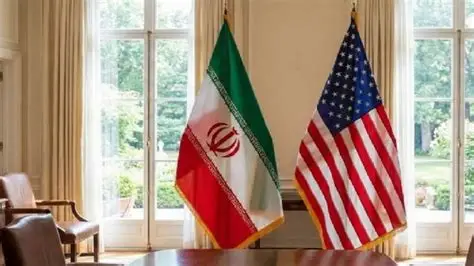 US–Iran attacks symbolized by the flags of Iran and the United States facing each other in a tense diplomatic setting
