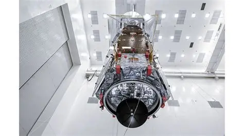 Roman Space Telescope launch assembly in NASA cleanroom