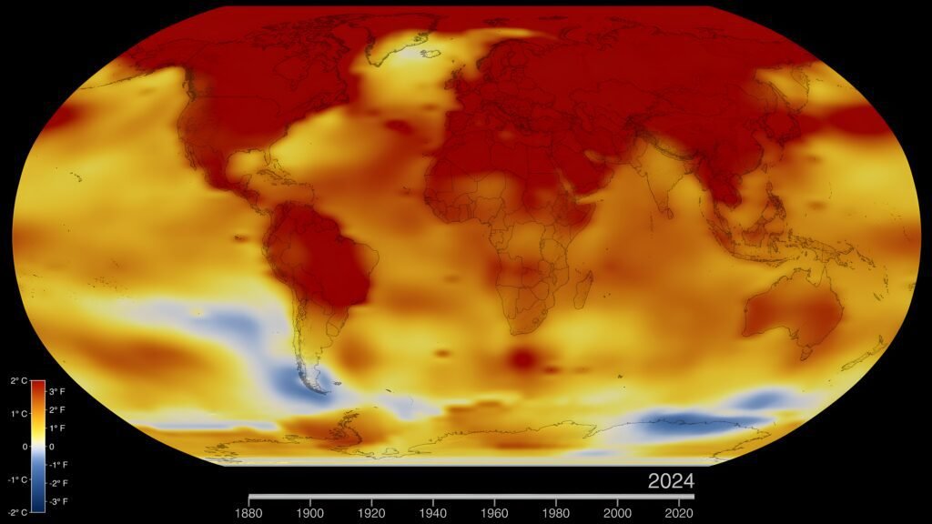Extreme heat 2026 global temperature anomaly map