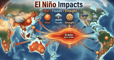 El Niño 2026 climate impact global map