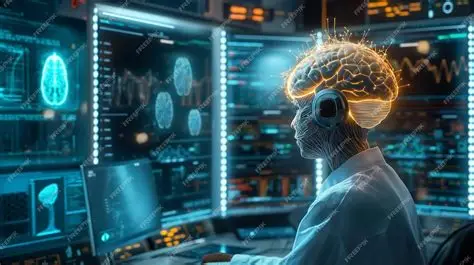 brain‑computer interfaces illustrated through futuristic neural interaction