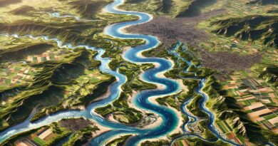 Global water geopolitics 2026 river system illustrating transboundary water flows and environmental pressure