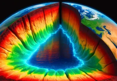 deep mantle anomalies illustrated inside Earth’s interior cross‑section