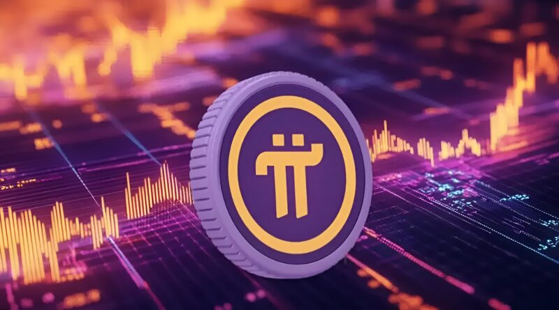Pi Network KYC update 2026 digital coin with glowing Pi logo on futuristic market background