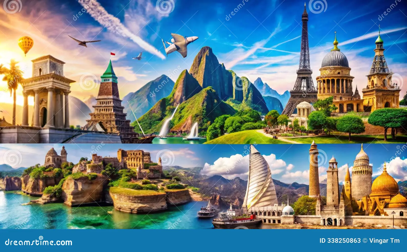 Scenic travel destination featuring iconic landmarks, natural landscapes, and cultural attractions from around the world.